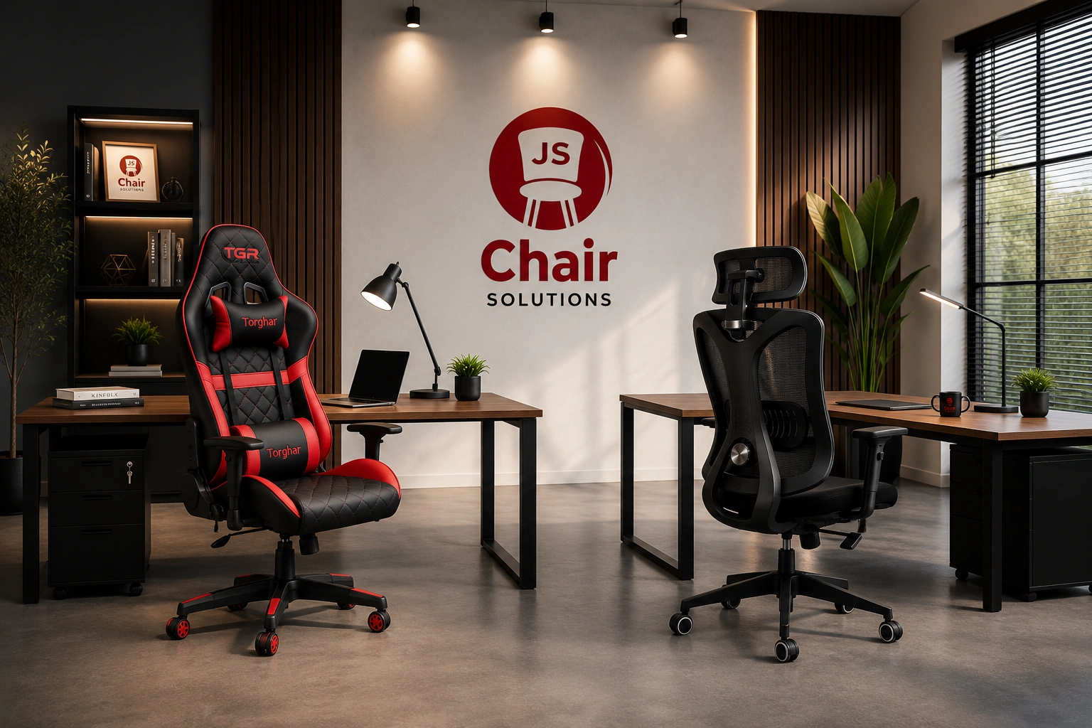 Workstation desk and ergonomic chair