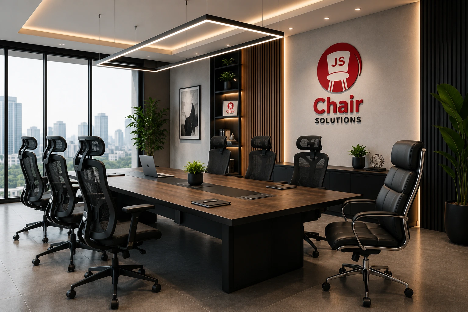 Conference room with meeting seating